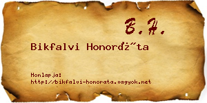 Bikfalvi Honoráta névjegykártya